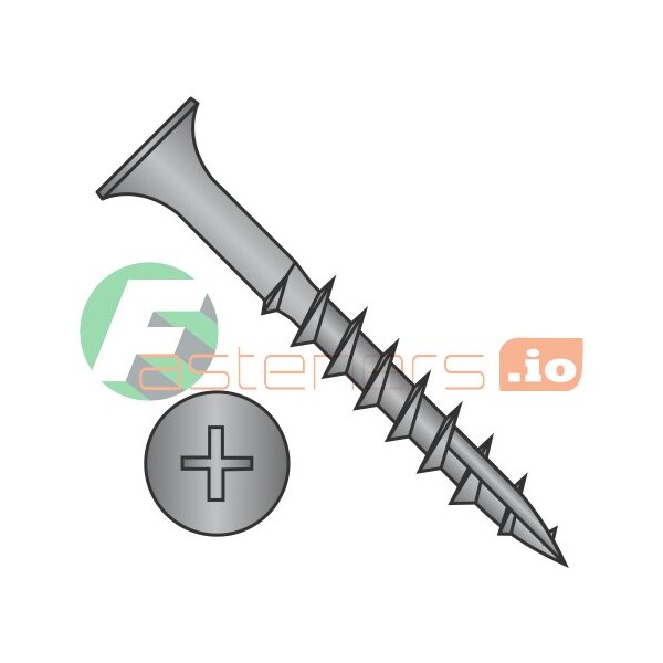 Newport Fasteners Wood Screw, #6, 1-1/2 in, Black Oxide Steel Flat Head Phillips Drive, 7000 PK 121281 - main